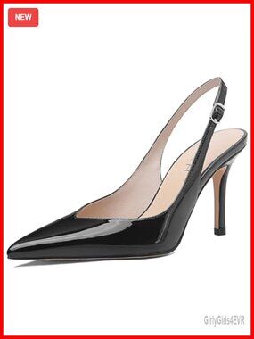 Slingback Heels for Women Pointed Toe Stiletto Pumps High Heel Dress